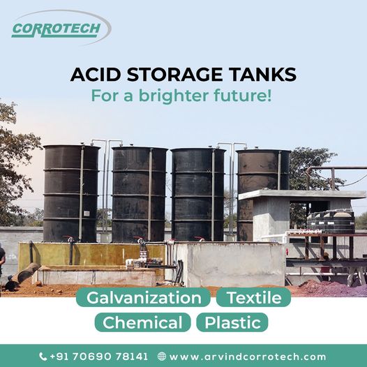 What material should I choose for acid storage tanks?